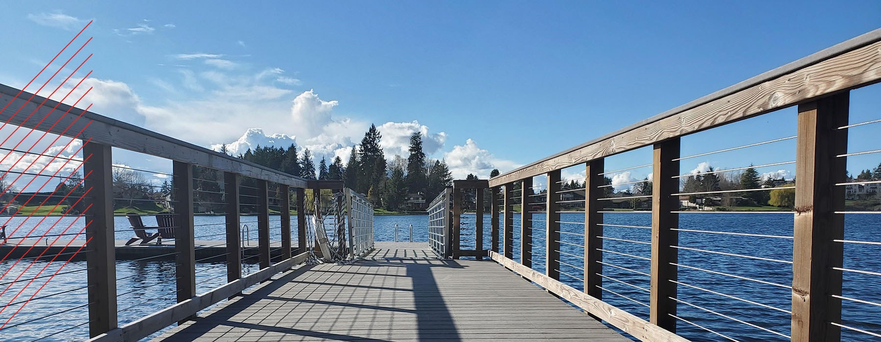 Walkway of the current Surprise Lake dock